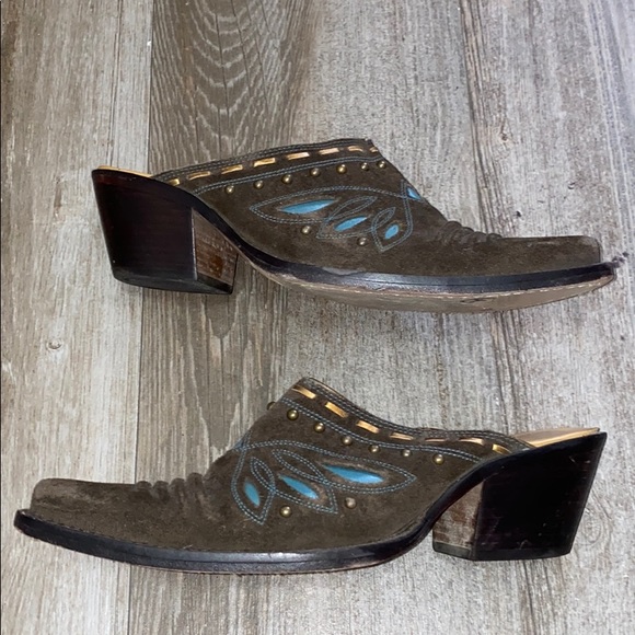 Cole Haan Morgan Suede Studded Mules - Picture 1 of 14